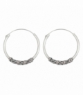 Créoles Argent Bali 20 X 1.5mm Prix Paire