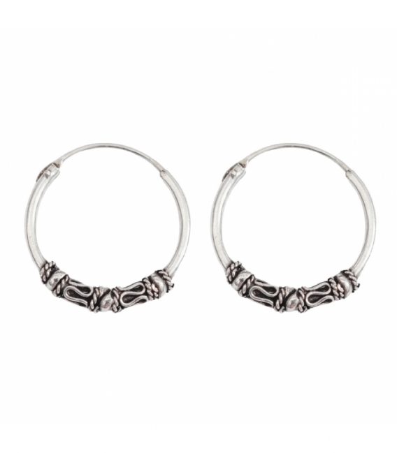 Créoles Argent Bali 18 X 1.5mm Prix Paire