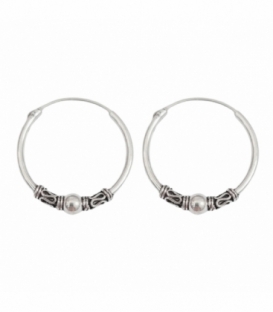 Créoles Argent Bali 22 X 1.5mm Prix Paire