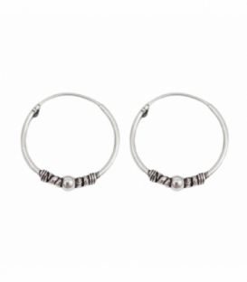 Créoles Argent Bali 22 X 1.2mm Prix Paire