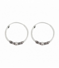 Créoles Argent Bali 22 X 1.2mm Prix Paire