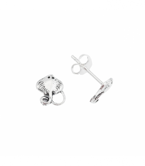 Boucle d'oreilles Argent Raie Pastenague 8mm Prix Paire