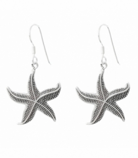 Boucles d'oreilles Créoles Argent Étoile de Mer 22mm Prix Paire