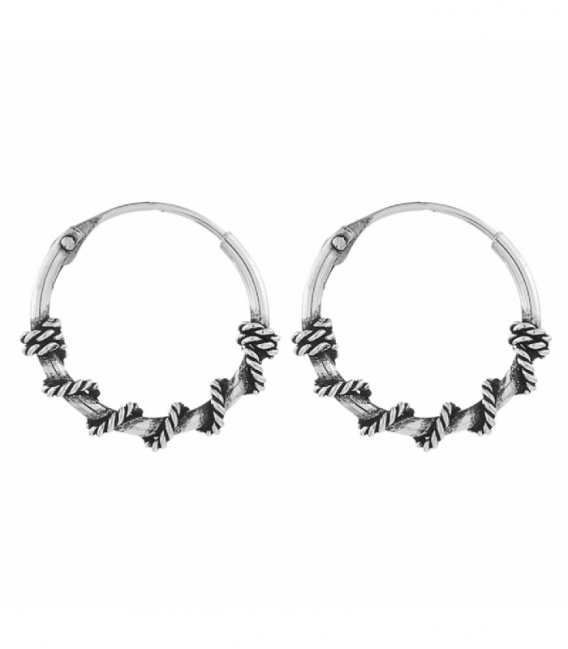 Créoles Argent Bali 18 X 1.2mm Prix Paire