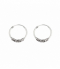 Créoles Argent Bali 14 X 1.2mm Prix Paire