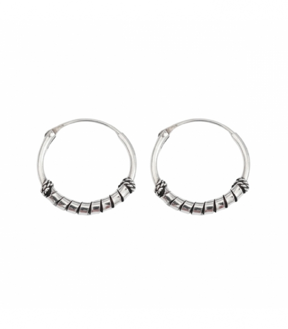 Créoles Argent Bali 14 X 1.2mm Prix Paire