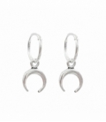 Boucle d´Oreille en Argent avec Lune Inversée 12mm