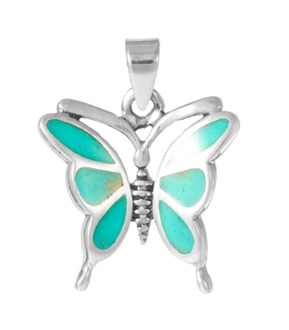 Colgante Plata Mariposa Piedra 1,80cm