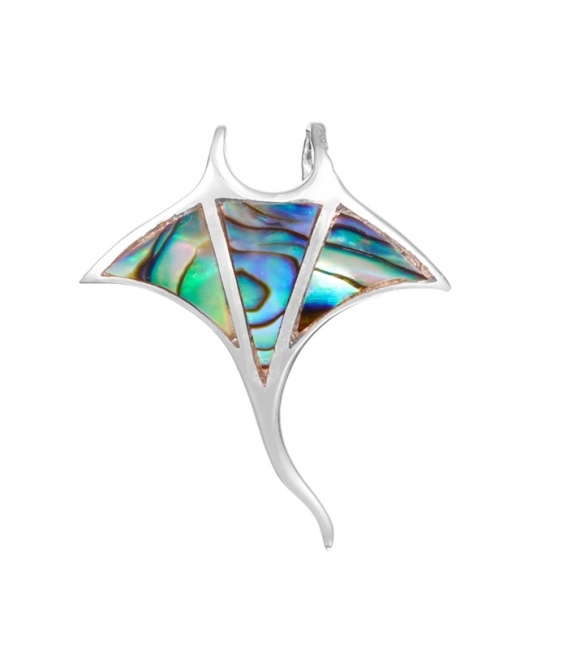 Pendentif Argent Raie Manta 22mm