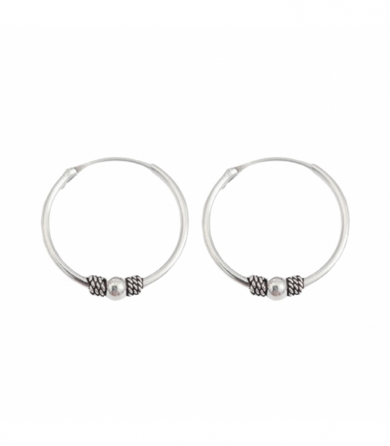 Créoles Argent Bali 18 X 1.2mm Prix Paire