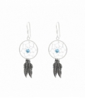 Boucles d’oreilles Argent Attrape-Rêves 16mm. Prix Paire