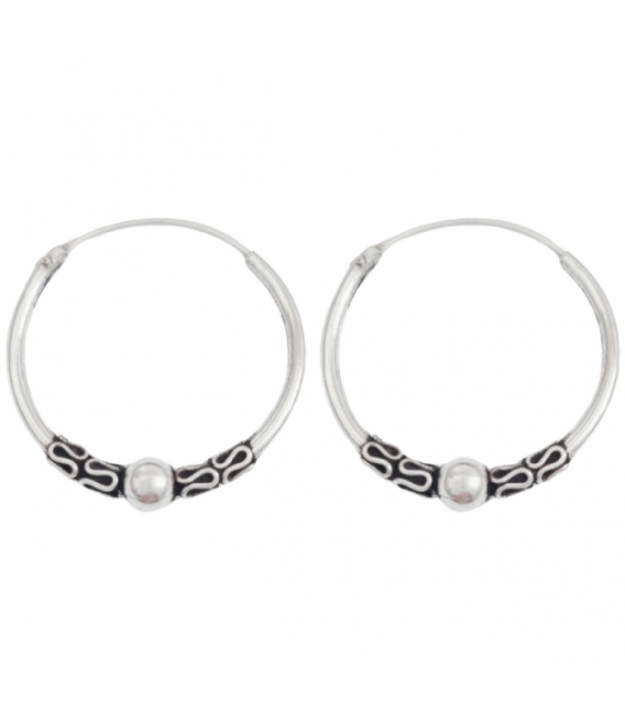 Créoles Argent Bali 22 X 1.5mm Prix Paire