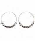 Créoles Bali Argent 25 X 1.5mm Prix Paire