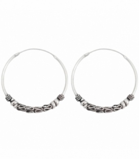 Créoles Argent Bali 25 X 1.2mm Prix Paire