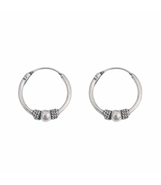 Créoles Argent Bali 14 X 1.5mm Prix Paire