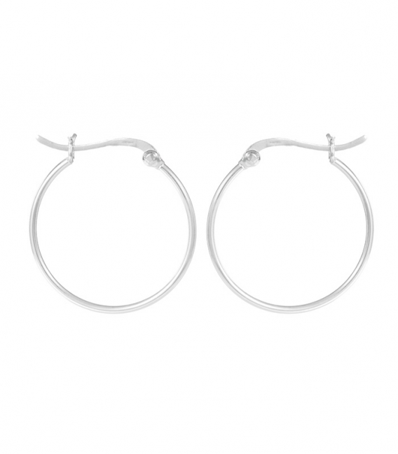 Boucles d'oreilles Argent Lisse 1.2mm Prix Paire