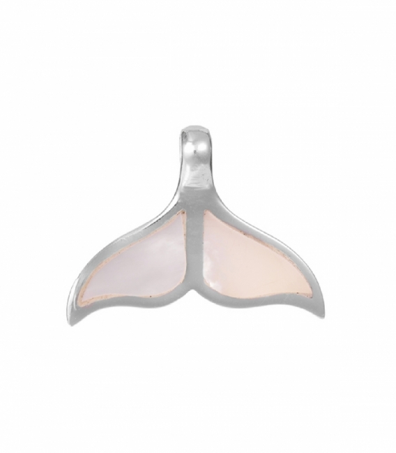 Pendentif Argent Queue de Baleine Pierre 2,20cm