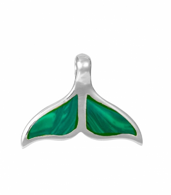 Pendentif Argent Queue de Baleine Pierre 2,20cm