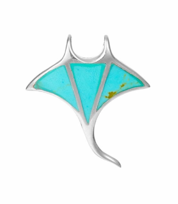 Pendentif Argent Raie Manta 22mm