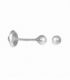 Boucle d'oreille Argent Boule 3mm Fermeture à Vis Plate Prix Paire