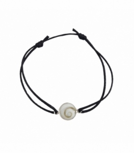 Pulsera Plata Hilo Ojo Shiva