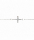 Bracelet Argent Croix 16+3cm