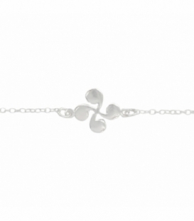 Bracelet Argent Lauburu 17+3cm