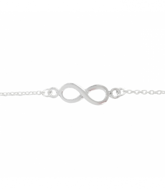 Pulsera Plata Infinito 16,5+2,5cm