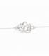 Bracelet Argent Fleur Lotus 15,5+3cm