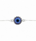 Pulsera Plata Ojo Turco 16+2,5cm