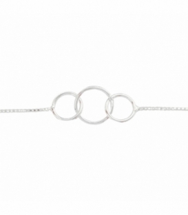 Bracelet Argent Karma Trois Cercles 16,50+3cm