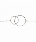 Bracelet Argent Cercles Tressés 16,50+3cm