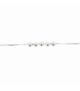 Bracelet Argent Cinq Boules16,5+3,5cm