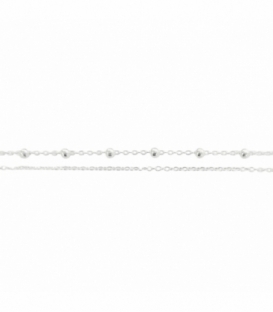 Bracelet Argent Chaîne Boules 16+3,5cm