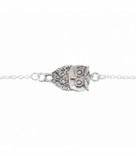 Bracelet Argent Hibou 16,5+2,5cm