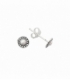 Boucles d'oreilles Argent Bouton. Prix Paire