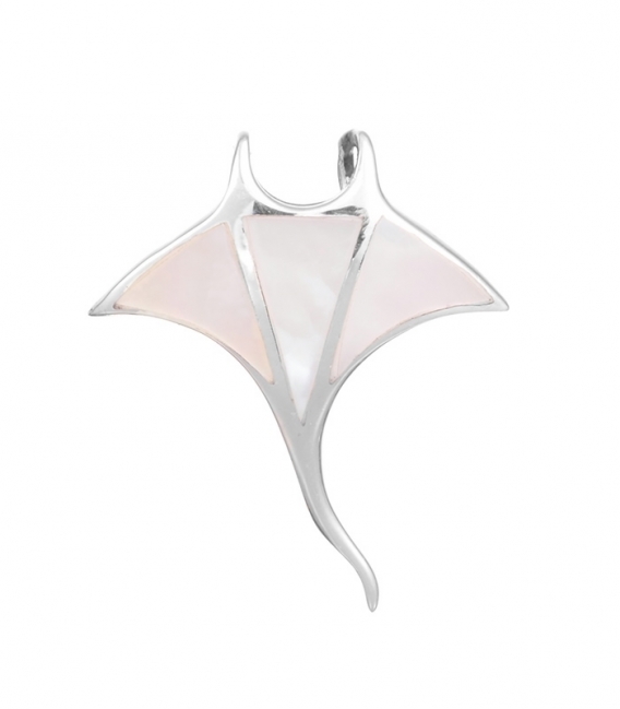 Pendentif Argent Raie Manta 22mm