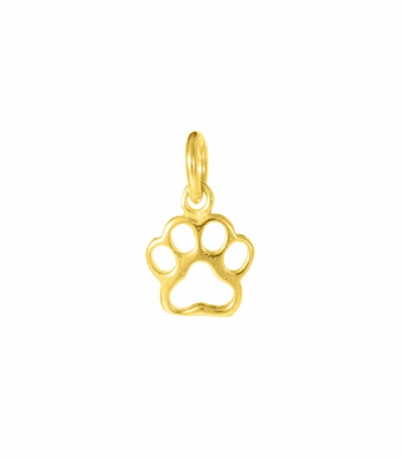 Pendentif Argent Empreinte Chien 9mm Recouverte