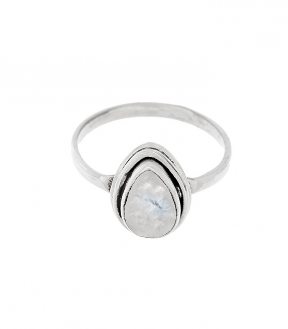 Bague Argent Pierre de Lune 12 X 9mm