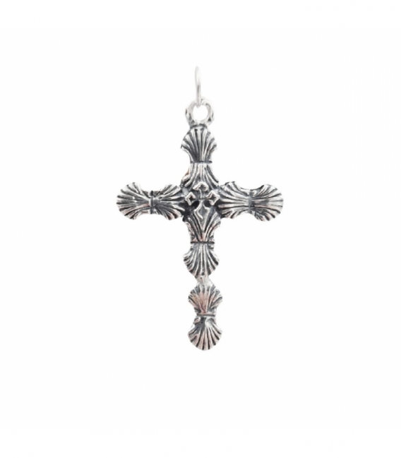 Pendentif Argent Croix Coquillage de Santiago 38mm