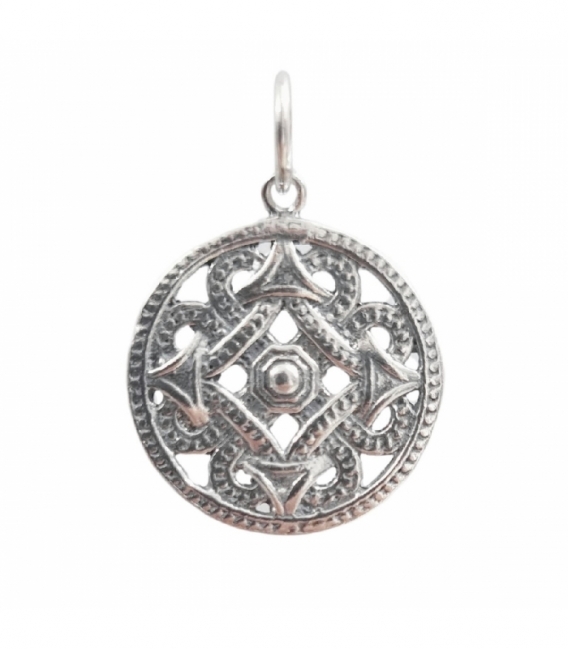 Pendant Argent Viking Shield Protective