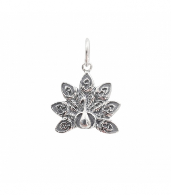 Pendentif Argent Paon