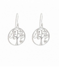 Boucle d'oreille Argent Arbre de Vie Ø20mm