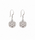 Boucle d'oreille Argent Mandala Ø13mm