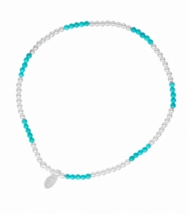 Bracelet Argent Boules Turquoise