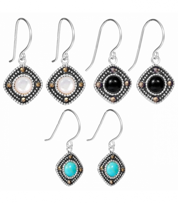 Boucles d'oreilles Argent Pierre Prix Paire