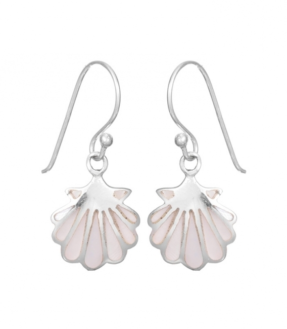 Boucles d'oreilles Argent Coquille Pierre Prix Paire