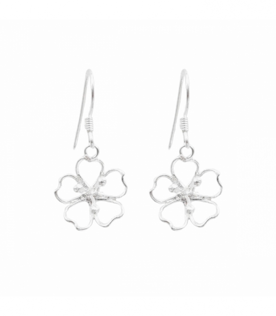 Pendiente Plata Flor Ø13.5mm Precio Par