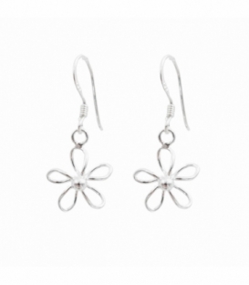 Boucle d'Oreille Argent Fleur Ø12.5mm Prix Paire