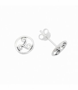 Boucles d'oreilles Argent Triskèle. Prix Paire